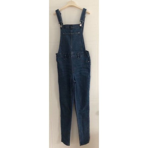 H&M Denim Dark Blue Overalls / Dungarees Size 8 - Picture 2 of 9
